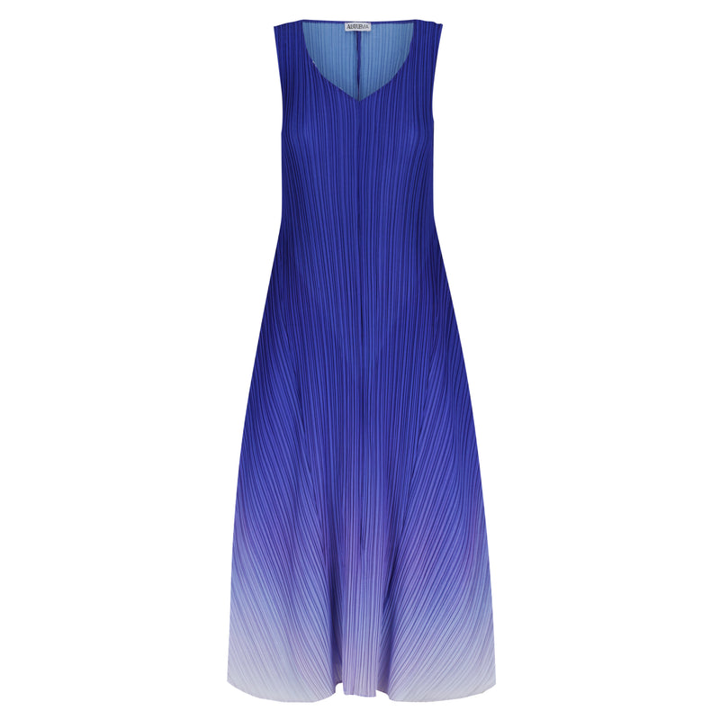 An image of the Alquema Estrella Dress in the colour Sodalite Ombre.