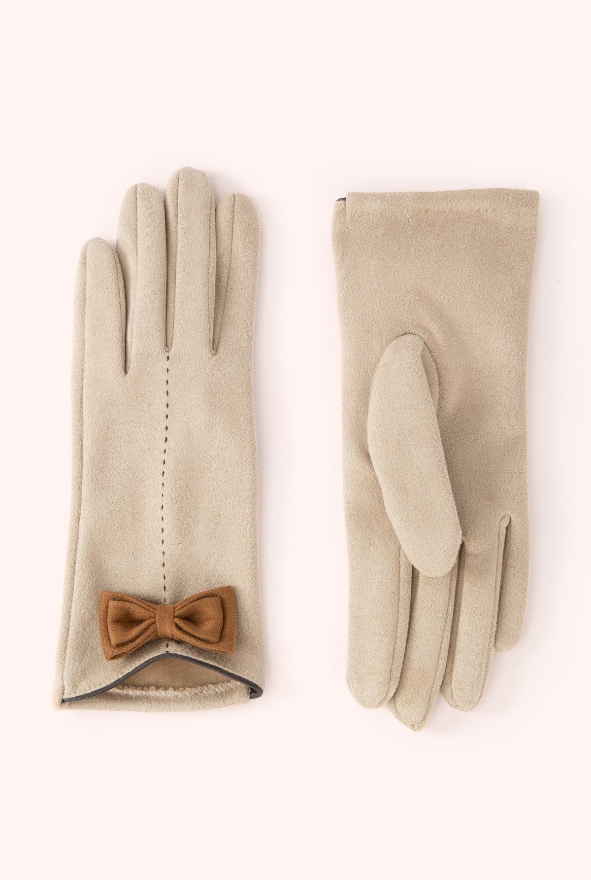 An image of the Powder Adalyn Faux Suede Gloves
