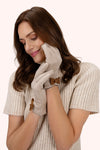 An image of the Powder Adalyn Faux Suede Gloves