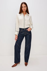 An image of the Rails Aloise Long Sleeve Button Down Top