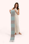 An image of the Powder Angelica Cosy Scarf - Ice/Tangerine