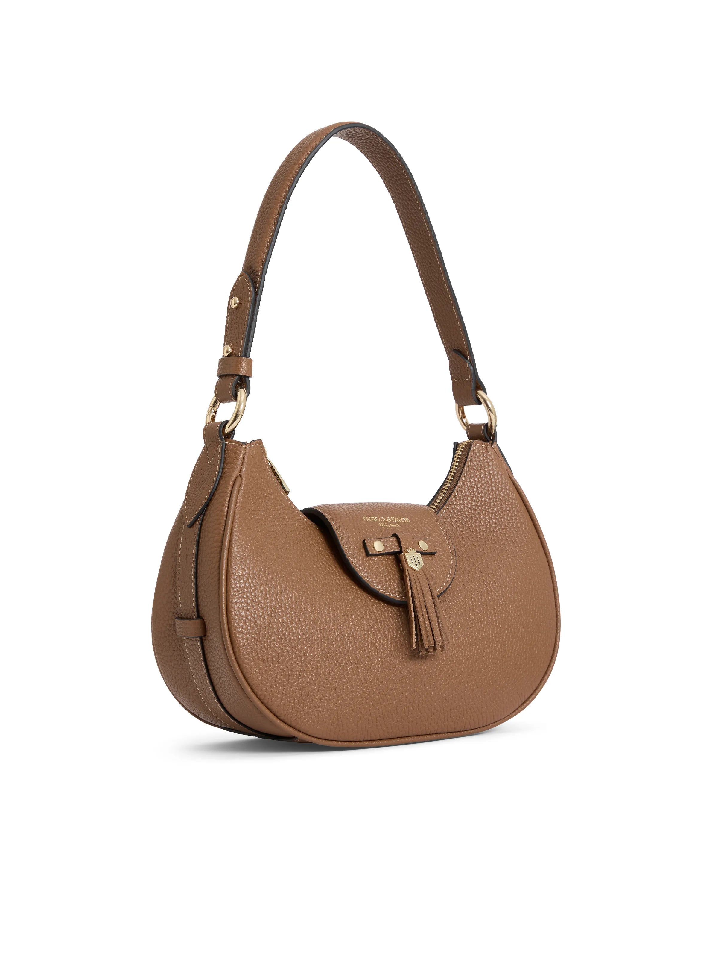 An image of the Fairfax & Favor Fairfax & Favor Windsor Shoulder Bag Tan Leather