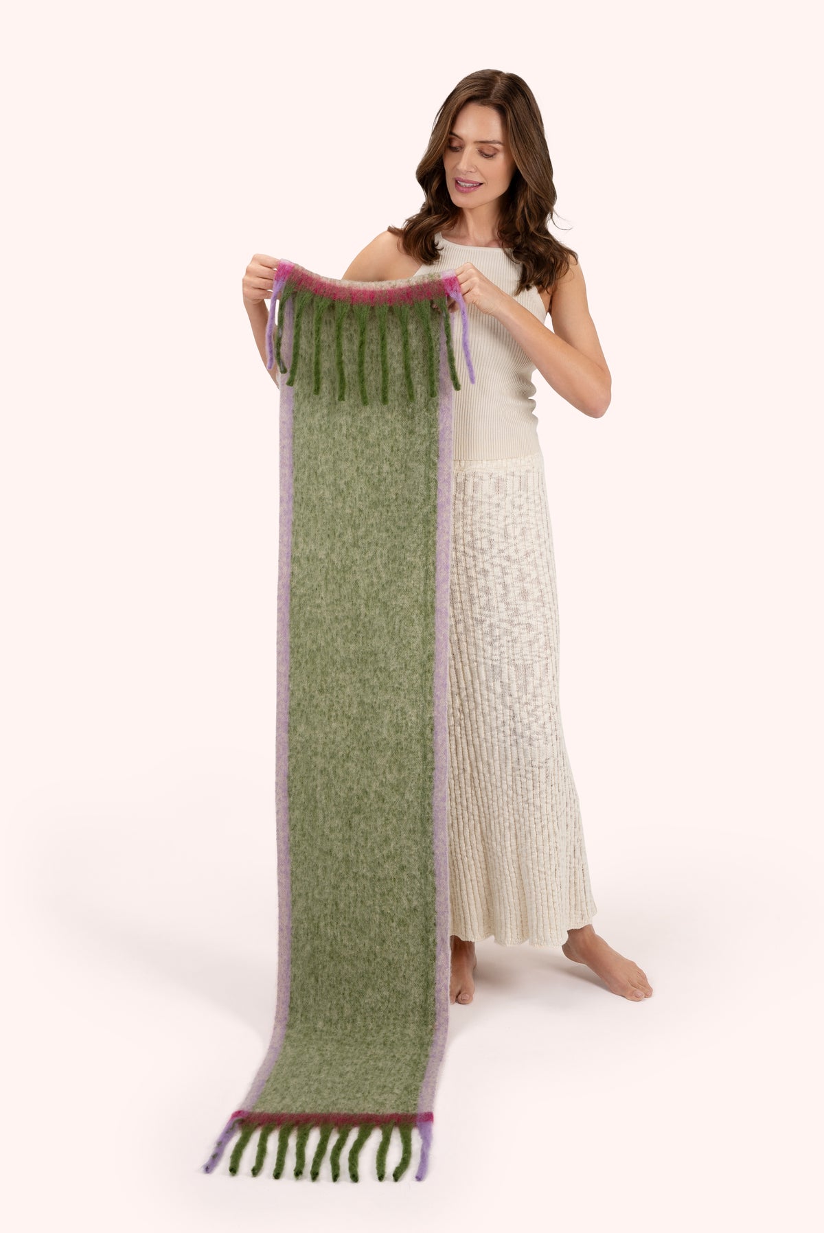 An image of the Powder Aria Cosy Scarf - Sage