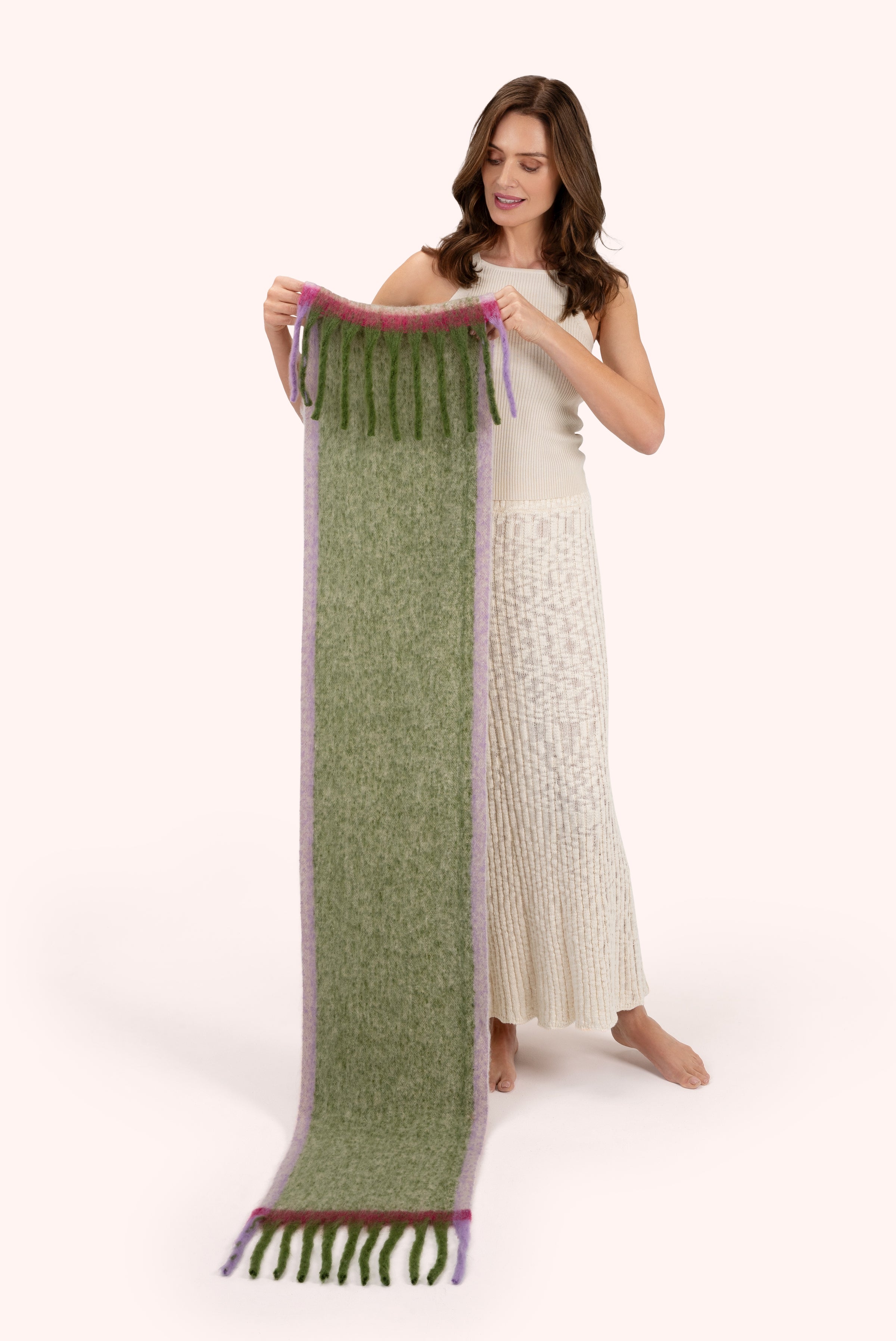An image of the Powder Aria Cosy Scarf - Sage