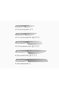 Elevate Steel Knives Bamboo Store 5pc