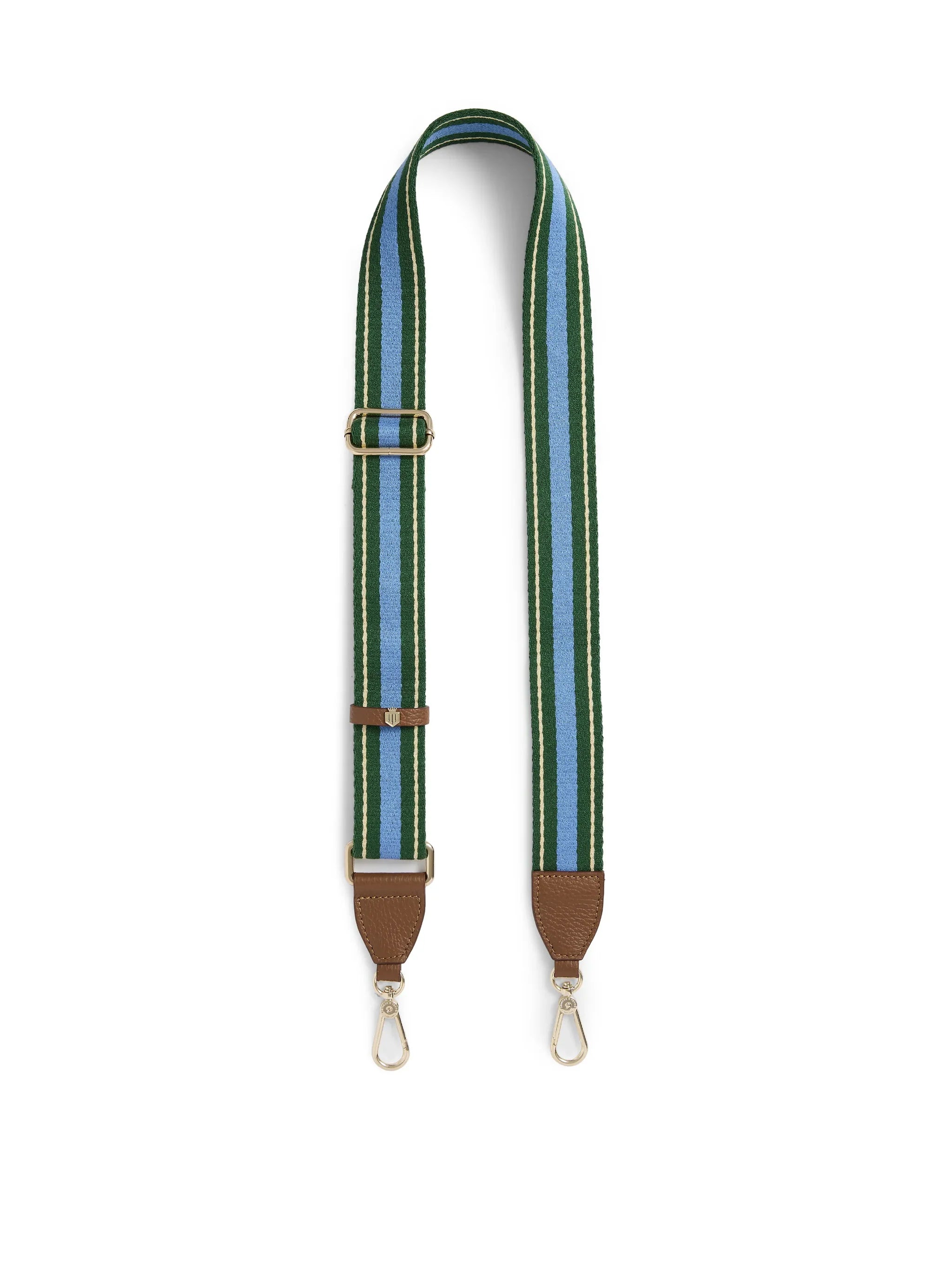 Fairfax & Favor Signature Webbing Strap Clover Green/Sky Blue