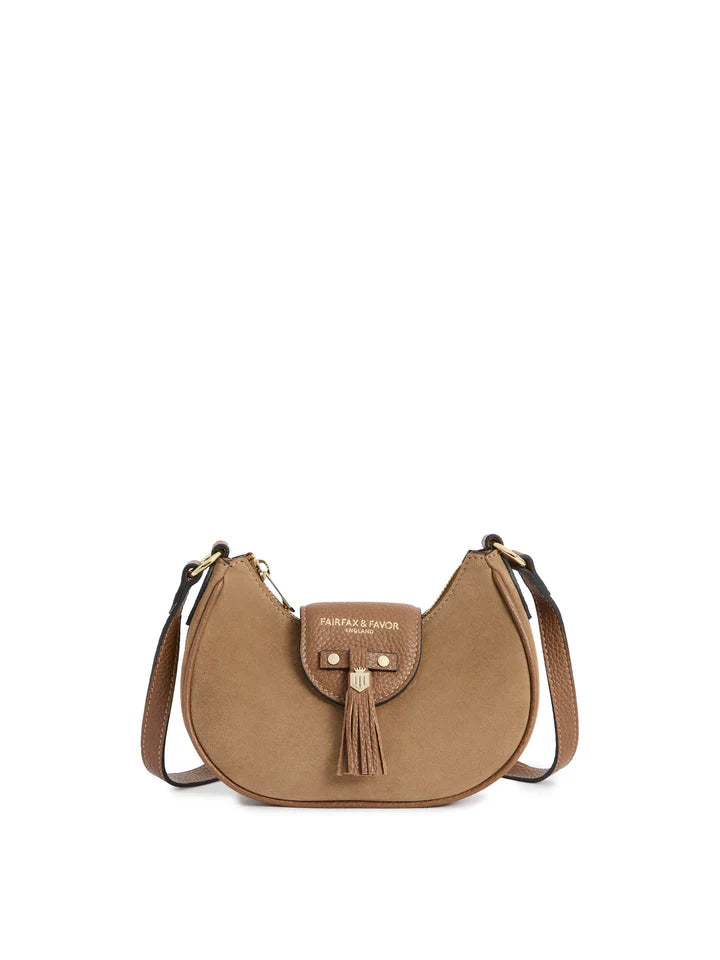 Fairfax & Favor Micro Windsor Cross Body Tan Suede