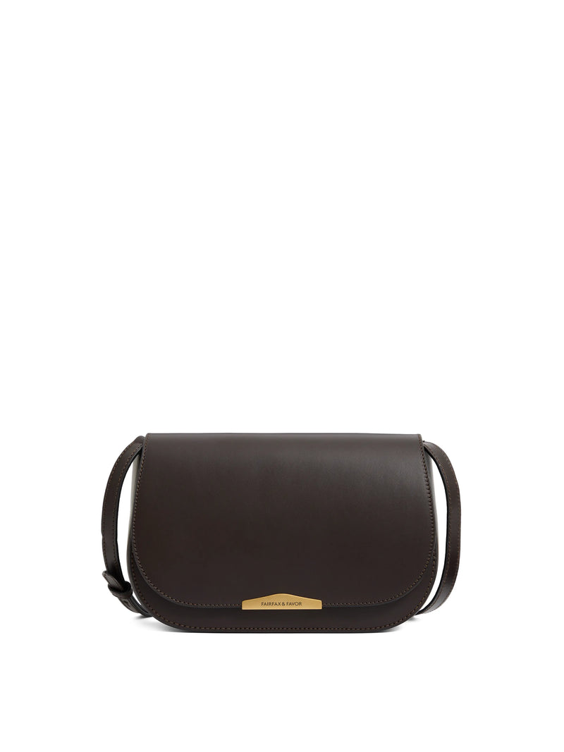 An image of the Fairfax & Favor Fairfax & Favor Rye Cross Body Bag Mahogany Leather