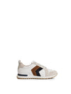 An image of the Fairfax & Favor Fairfax & Favor Xandra Trainer White Leather with Tan/Navy