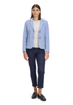 An image of the Betty Barclay Jacket with Front Pockets, in the colour Lavender Blue.