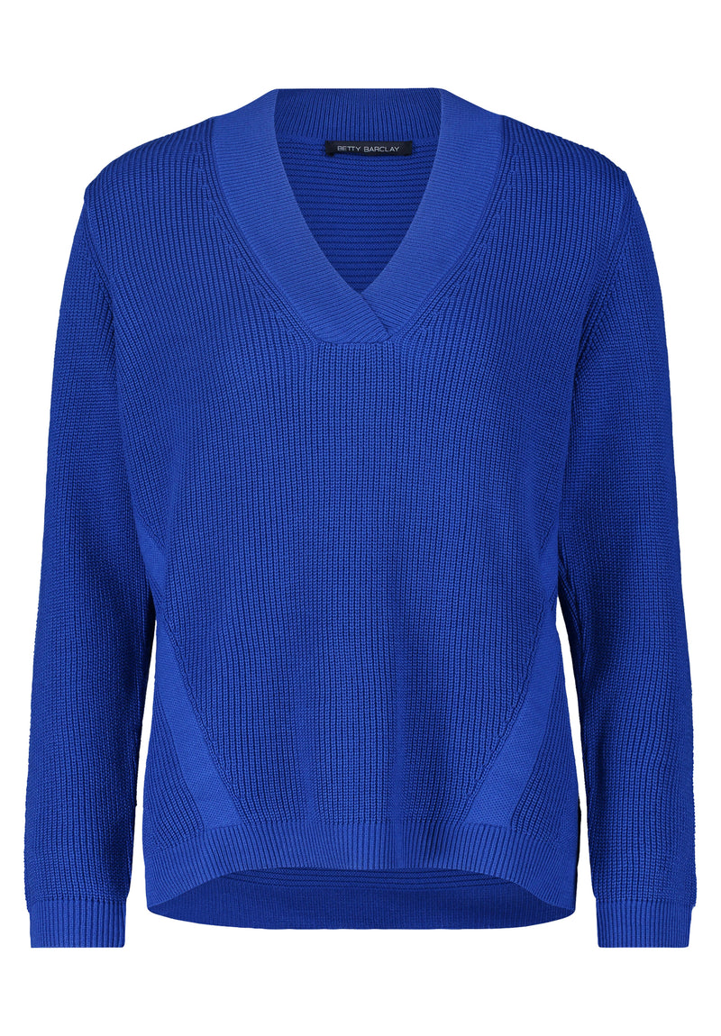 An image of the Betty Barclay V Neck Ribbed Knit