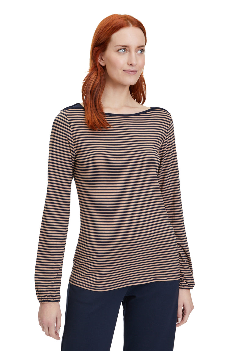 An image of the Betty Barclay Long Striped Top