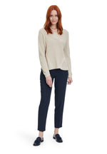 An image of the Betty Barclay V Neck Ribbed Knit