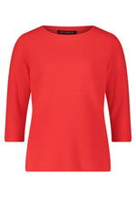 An image of the Betty Barclay Textured Top 3/4 Sleeve