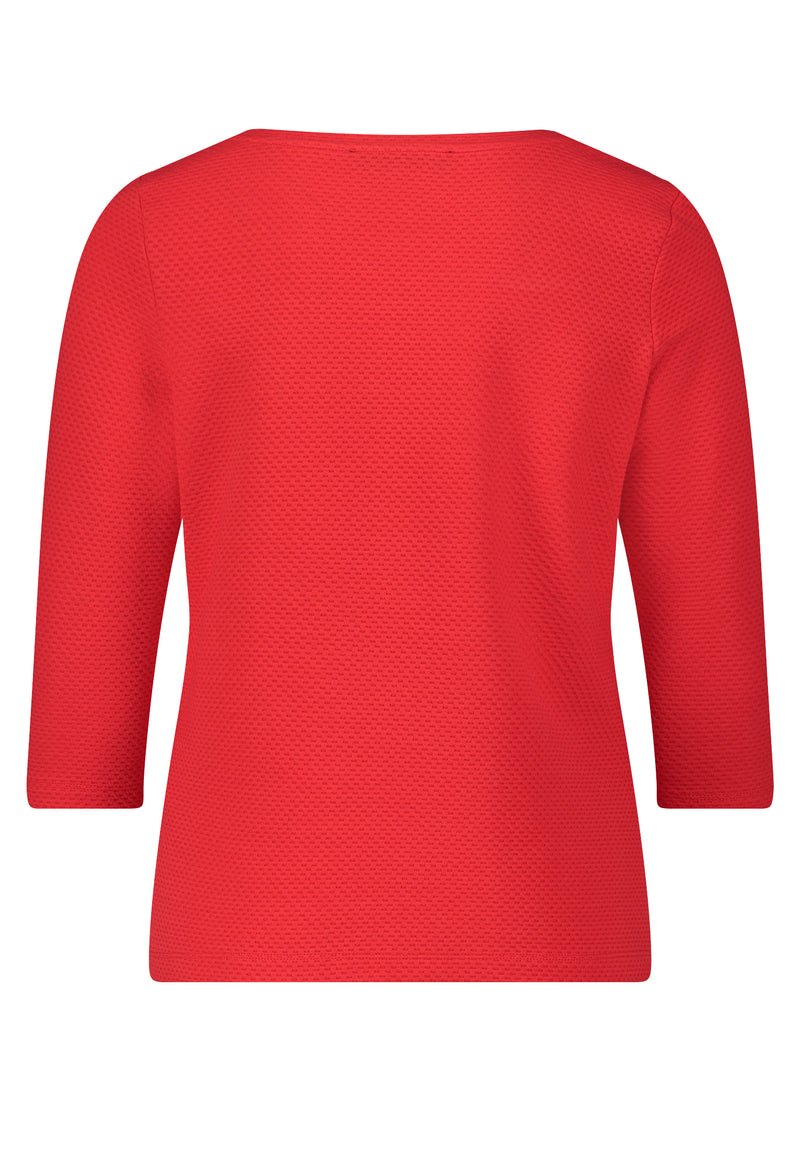An image of the Betty Barclay Textured Top 3/4 Sleeve
