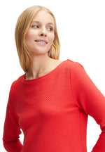 An image of the Betty Barclay Textured Top 3/4 Sleeve