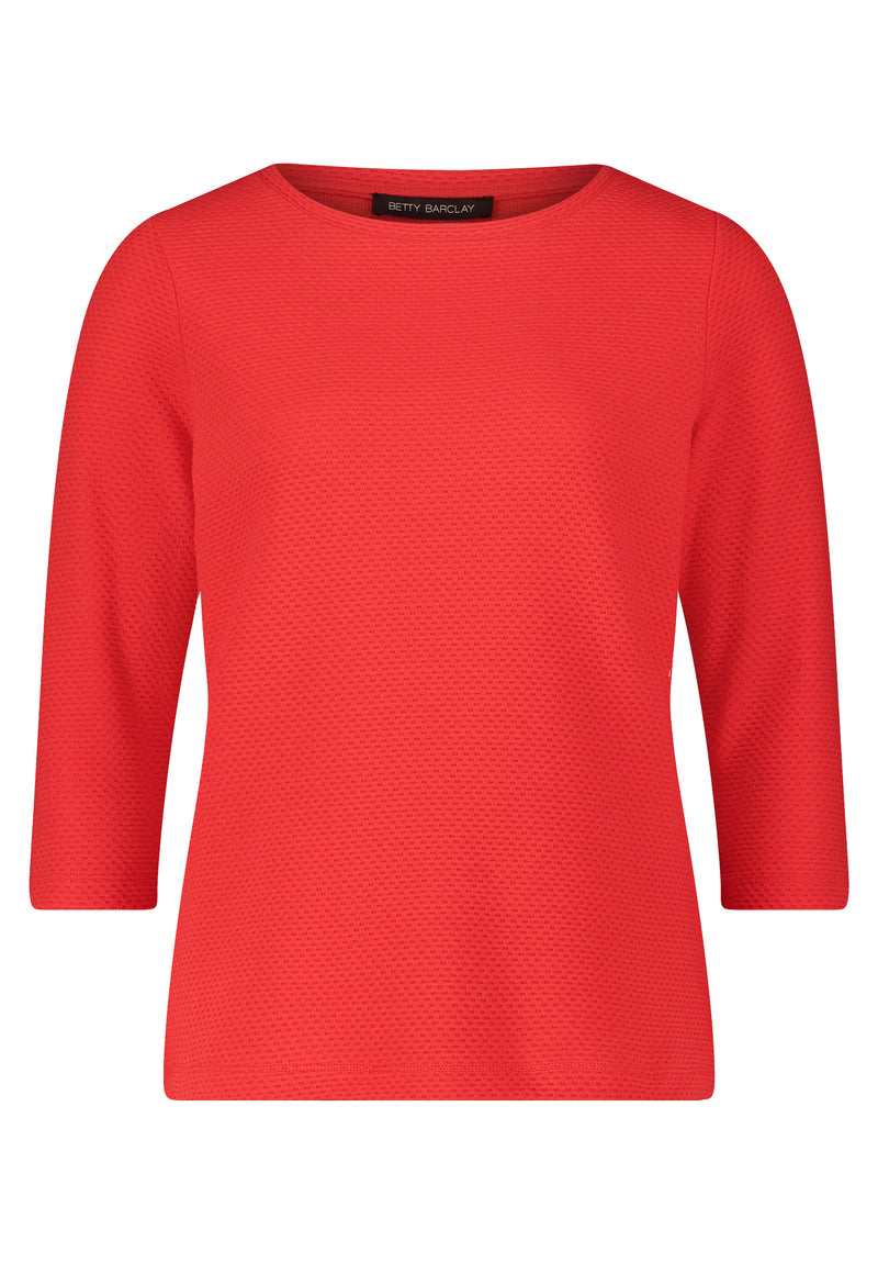 An image of the Betty Barclay Textured Top 3/4 Sleeve