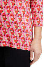 Patterned Top 3/4 Sleeve
