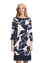 Patterned 3/4 Sleeve Dress