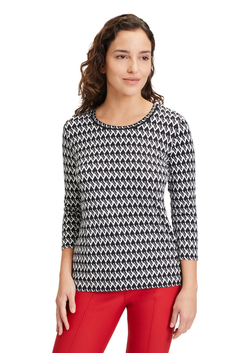 3/4 Sleeve Patterned Top
