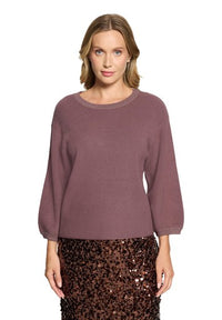 3/4 Sleeve Knitted Pullover