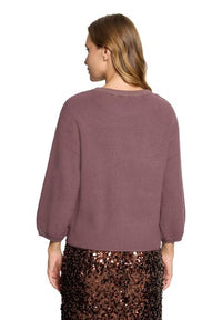 3/4 Sleeve Knitted Pullover