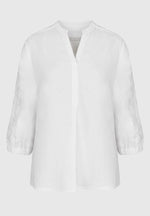 An image of the Bianca Linen Adela Blouse