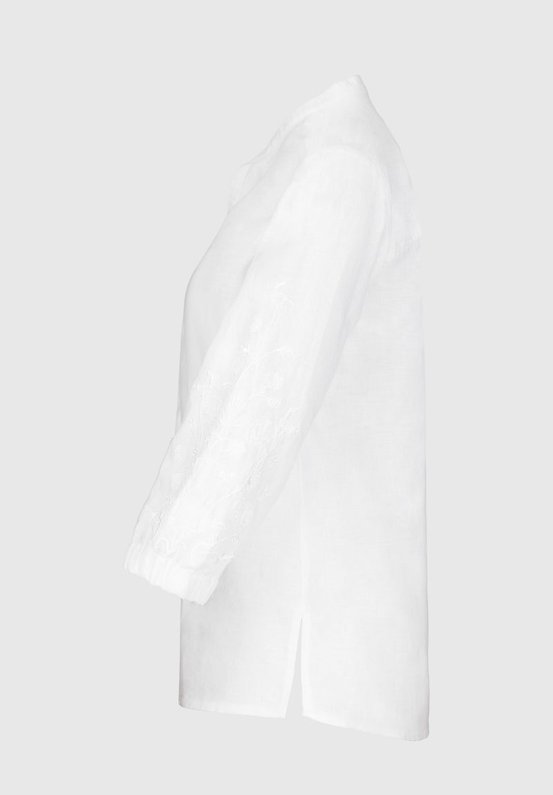 An image of the Bianca Linen Adela Blouse
