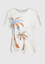 An image of the Bianca Julie Palm Motif Top