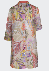 An image of the Bianca Diara Patterned Tunic Shirt
