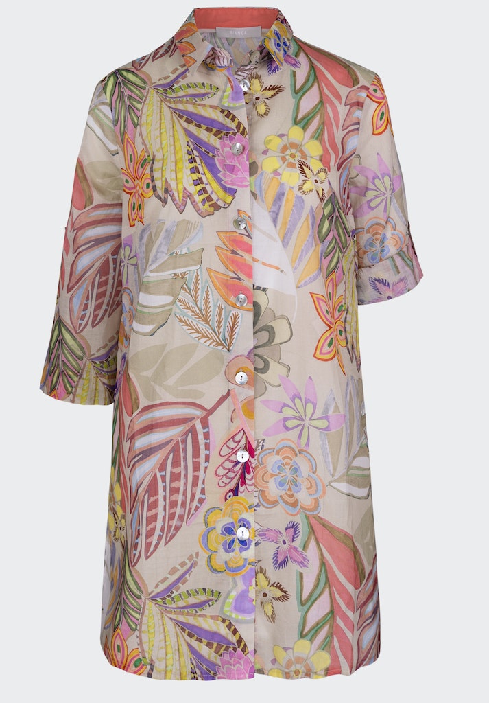 An image of the Bianca Diara Patterned Tunic Shirt