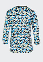 An image of the Bianca Dini 3/4 Sleeve Patterned Top