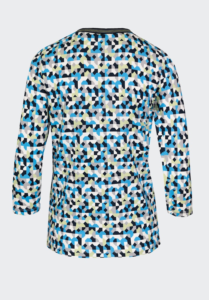 An image of the Bianca Dini 3/4 Sleeve Patterned Top
