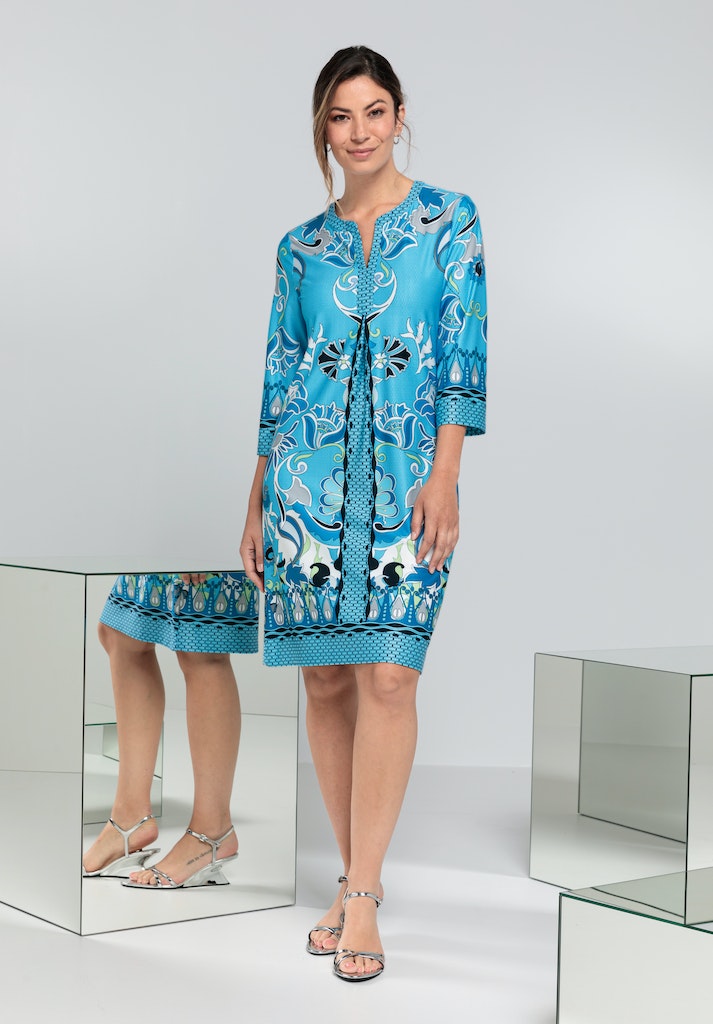 An image of the Bianca Danilo 3/4 Sleeve Patterned Dress