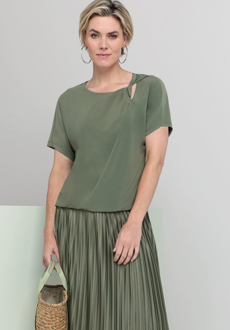 An image of the Bianca Cap Sleeve Twist Sia Top