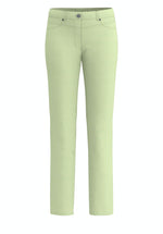 Bianca Melbourne Denim Jeans. Slim fitting straight leg jeans in a lime green colour.