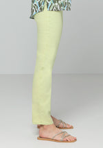 Bianca Melbourne Denim Jeans. Slim fitting straight leg jeans in a lime green colour.