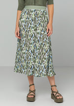 An image of the Bianca Button Through Skirt - Kina