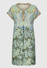 An image of the Bianca Short Sleeve Print Manu Dress