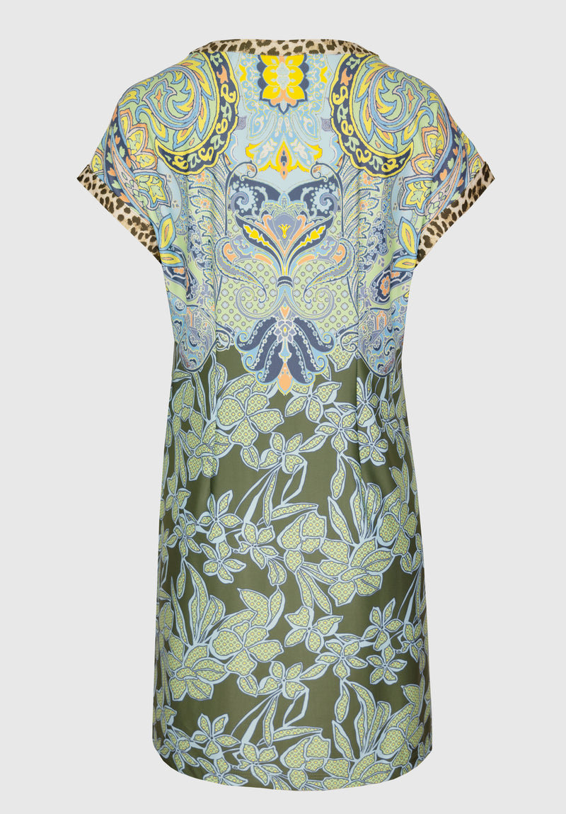 An image of the Bianca Short Sleeve Print Manu Dress