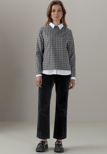 An image of the Bianca Long Sleeve Check Top Kylin