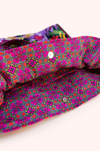 Botanical Kaleidoscope Quilted Velvet Tote