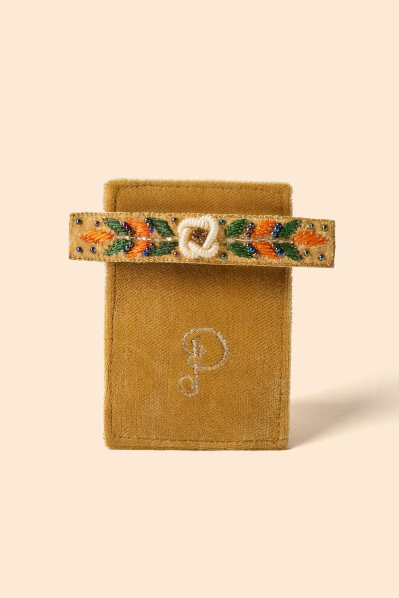 An image of the Powder Embroidered Barette