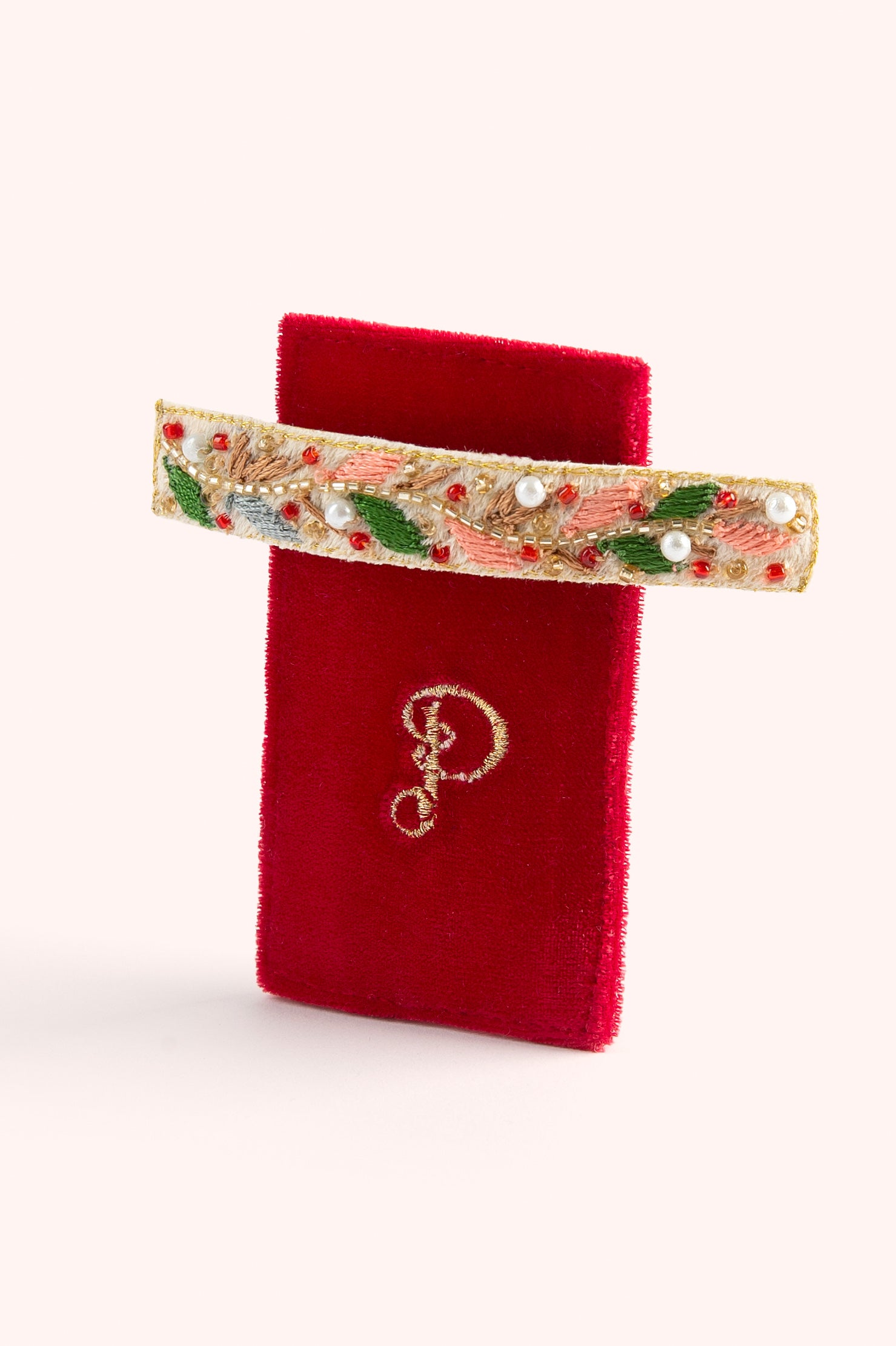 An image of the Powder Embroidered Barette