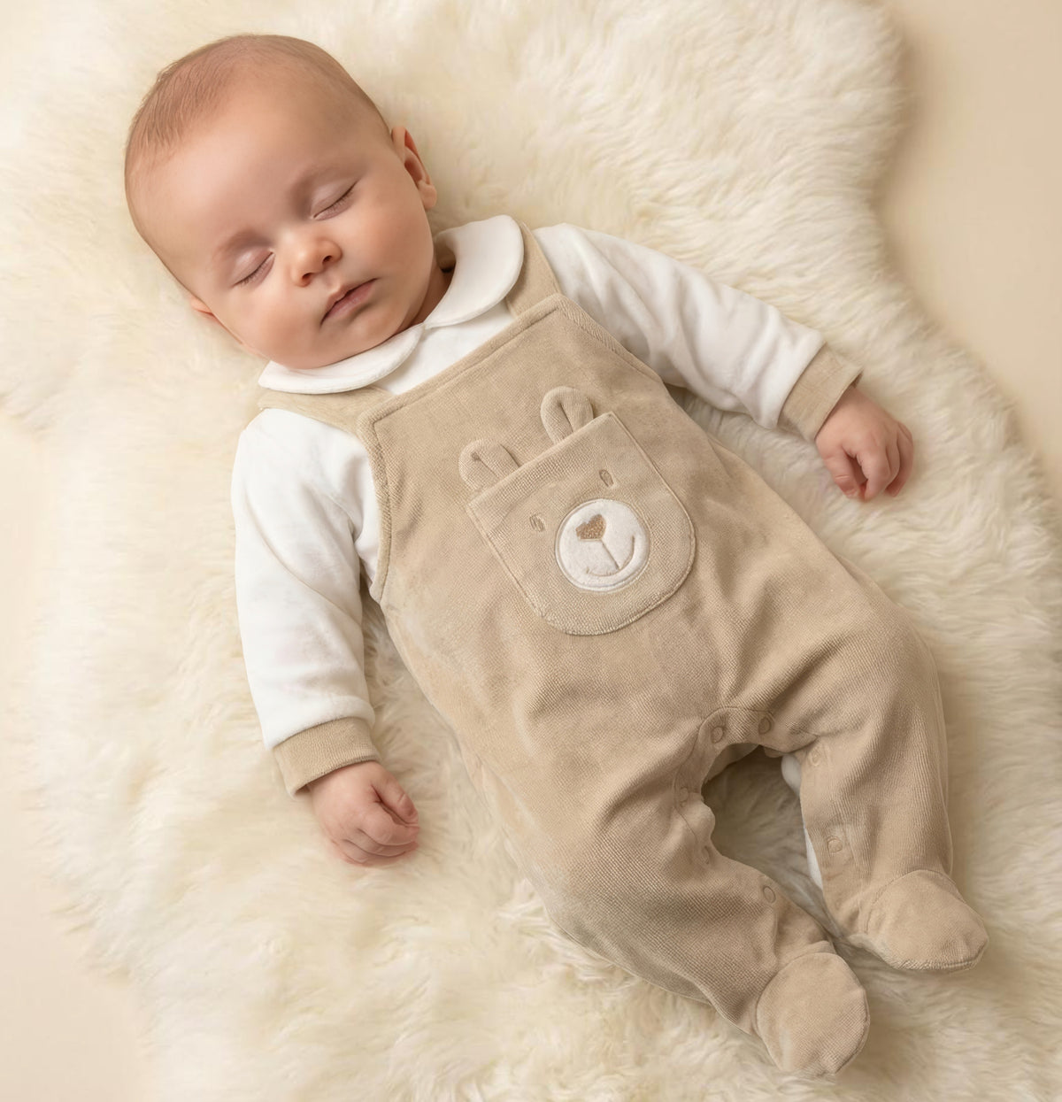 Bear Dungaree Sleepsuit
