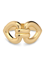 Edblad Beverly Ring Large. A gold plated heart-shape ring.