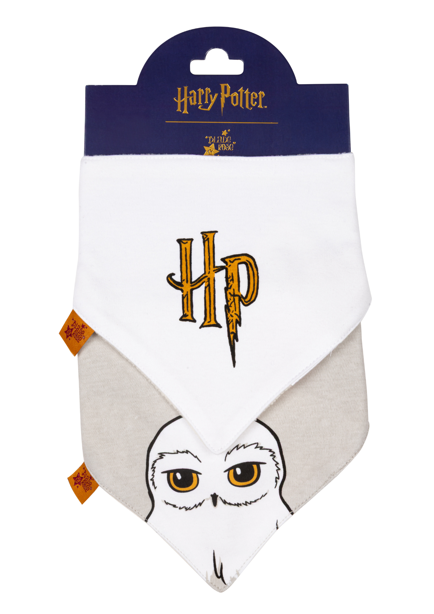 An image of the Blade & Rose Harry Potter Hedwig 2pk Bib