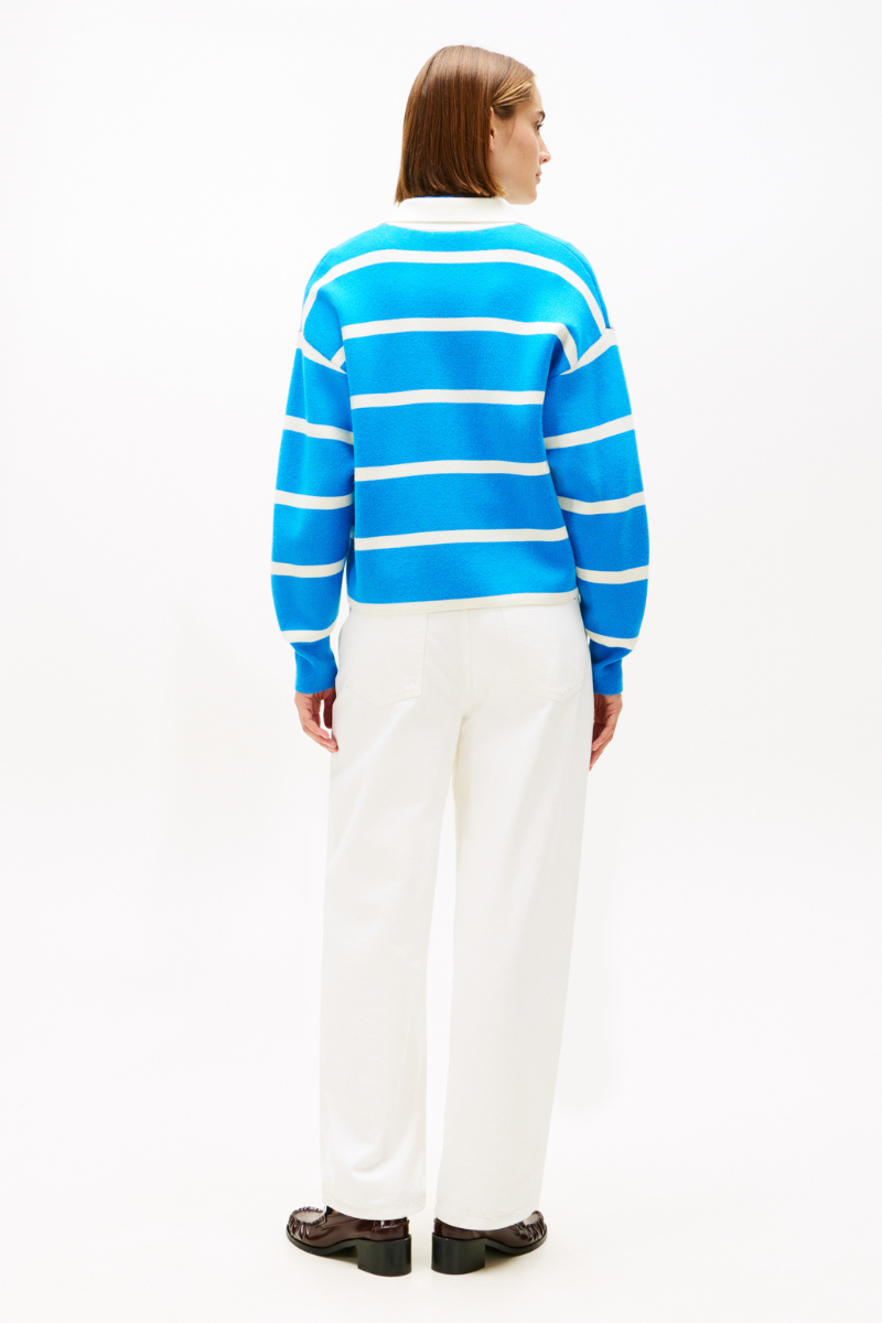 An image of the Tommy Hilfiger Pure Wool Oversized Rugby Cardigan