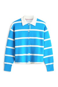 An image of the Tommy Hilfiger Pure Wool Oversized Rugby Cardigan