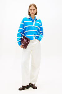 An image of the Tommy Hilfiger Pure Wool Oversized Rugby Cardigan